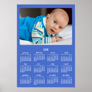 Blaues Personalisiertes Poster - Jahreskalender 20