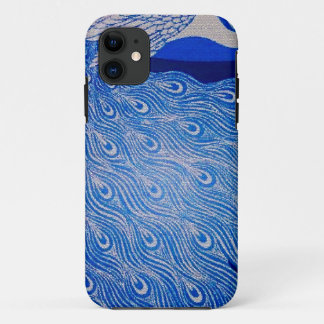 Blaues Pfau-Mosaik Case-Mate iPhone Hülle