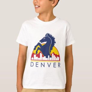 Blaues Pferd Denver T-Shirt