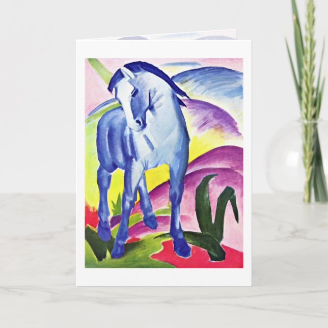 Blaues Pferd I durch Franz Marc Karte (Vorderseite)
