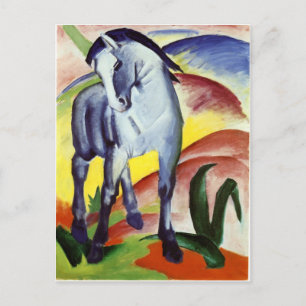 Blaues Pferd Postkarte