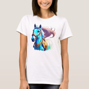 Blaues Pferd T-Shirt