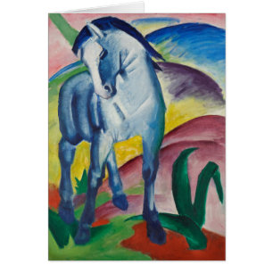 Blaues Pferd von Franz Marc Grußkarte