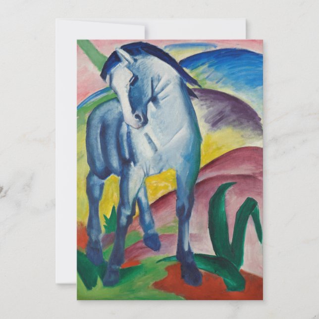 Blaues Pferd von Franz Marc, Vintage Kunst (Vorderseite)