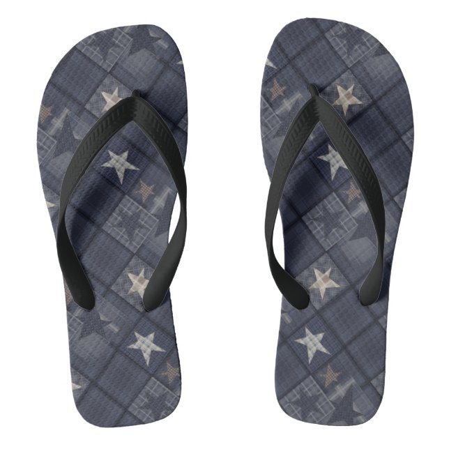 Blaues Pflaster Flip Flops (Fußbett)