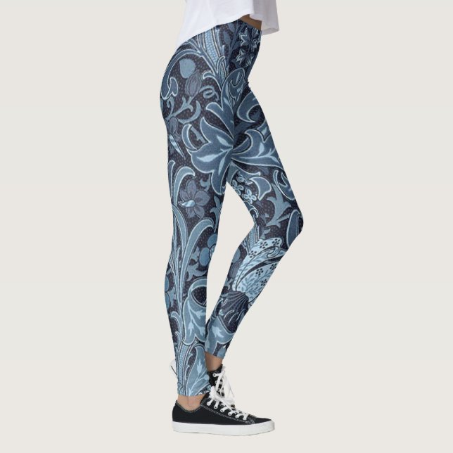 Blaues Pisley macht farbenfrohe Leggings (Rechts)