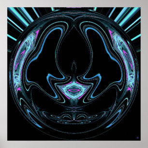 Blaues Planeten-Plakat Poster