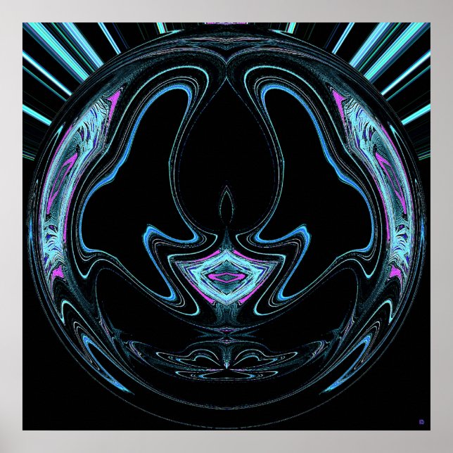 Blaues Planeten-Plakat Poster (Vorne)