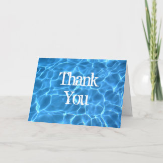 Blaues Pool danken Ihnen zu kardieren Dankeskarte