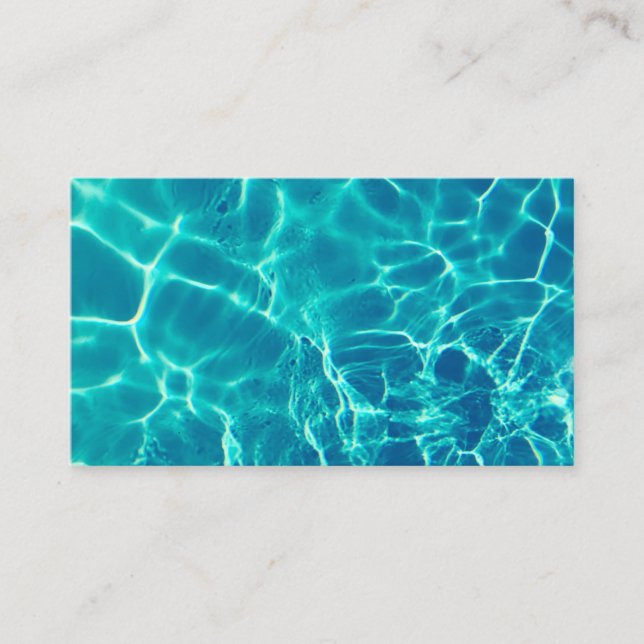 Blaues Pool-Wasser plätschert Visitenkarten Visitenkarte (Vorderseite)