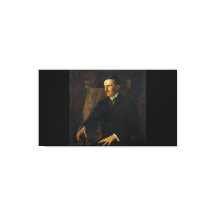 Blaues Porträt von Nikola Tesla