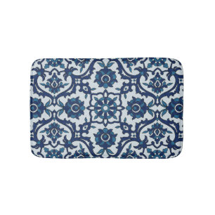Blaues portugiesisches Azulejos-Muster Badematte