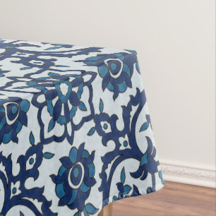 Blaues portugiesisches Azulejos-Muster Tischdecke