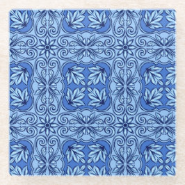Blaues portugiesisches Tile-Glass-Untersetzer Glasuntersetzer