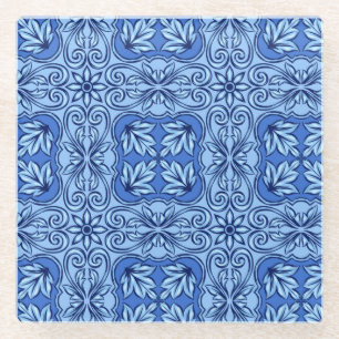Blaues portugiesisches Tile-Glass-Untersetzer Glasuntersetzer