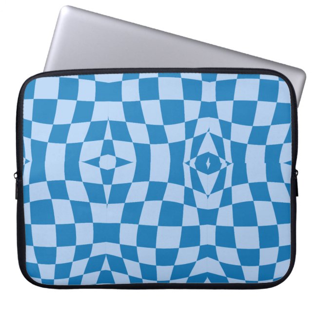 Blaues Prüfmuster Laptopschutzhülle (Vorderseite)