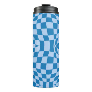 Blaues Prüfmuster Thermosbecher