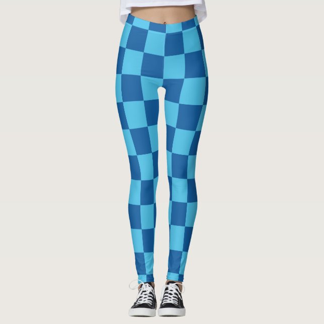 Blaues Prüfplatinenmuster Leggings (Vorderseite)