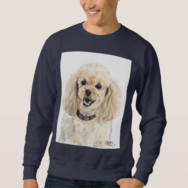 Blaues Pudel-Sweatshirt Sweatshirt (Vorderseite)