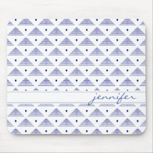 Blaues Pyramidenmuster Mousepad