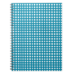 Blaues Quadratmaschengitter Notizblock