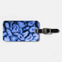 Blaues Quarz Agate, blaue Geoden, abstraktes Muste Gepäckanhänger