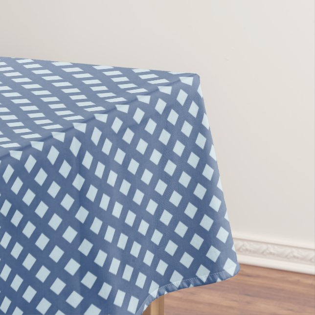 Blaues Querschnittmuster-Tischdecke Tischdecke (Beispiel)