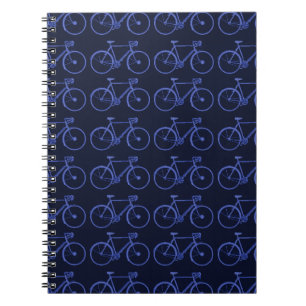 Blaues Radmuster Notizblock
