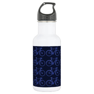 Blaues Radmuster Trinkflasche