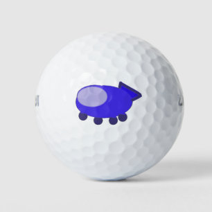 Blaues Raumschiff Golfball