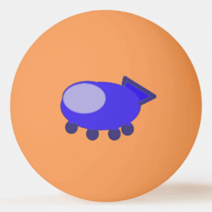 Blaues Raumschiff Tischtennisball
