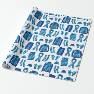 Blaues Rauten-Muster-Einzelteil-Verpackungs-Papier Geschenkpapier