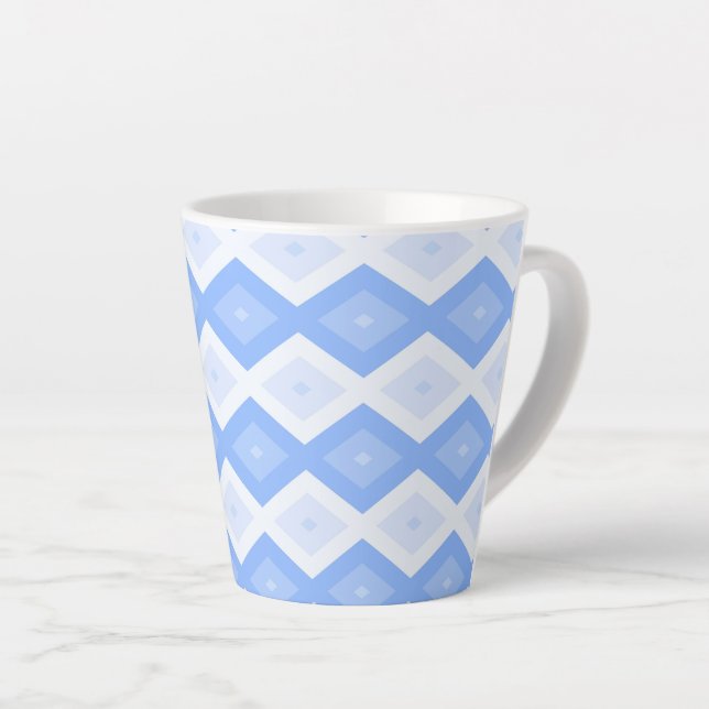 Blaues Rautenmuster Milchtasse (Rechte Ecke)