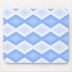 Blaues Rautenmuster Mousepad