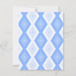 Blaues Rautenmuster RSVP Karte