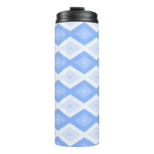 Blaues Rautenmuster Thermosbecher