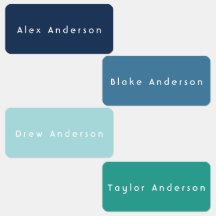 Blaues Rechteck Kleidung Kid's Labels