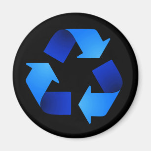 Blaues Recycelnd Symbol-Magnet Magnet