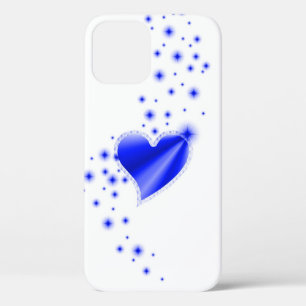 Blaues Regenbogenherz mit Sternen Case-Mate iPhone Hülle