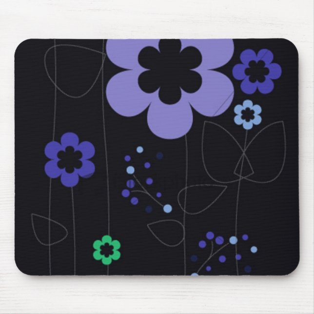 blaues Retro Mousepad (Vorne)