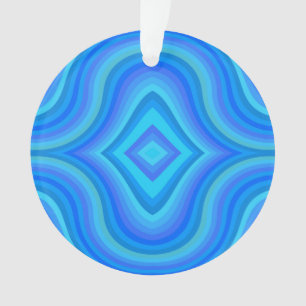Blaues Retro-Muster Ornament