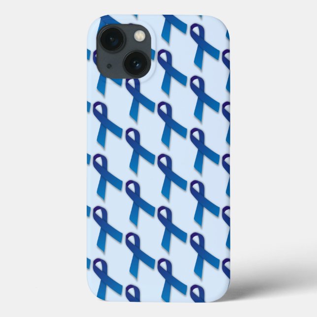 Blaues Ribbons-Muster Case-Mate iPhone Hülle (Rückseite)