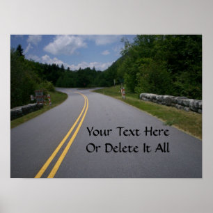 Blaues Ridge-Allee-Motorrad 13 Poster
