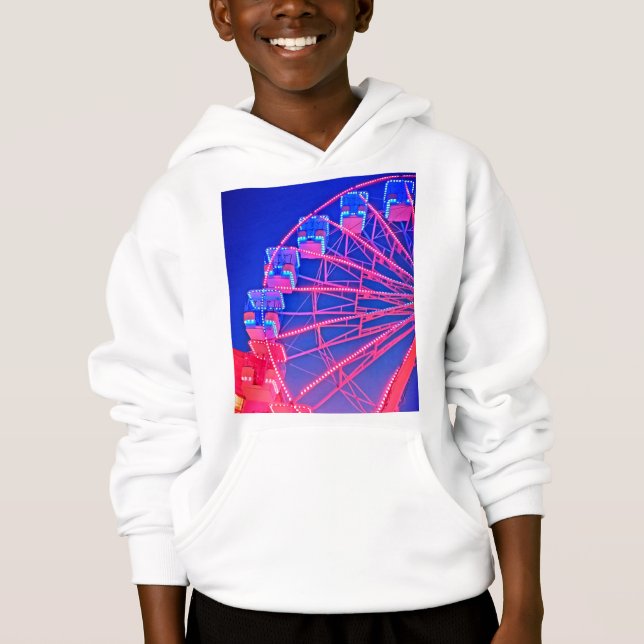 Blaues Riesenrad Hoodie (Vorderseite)