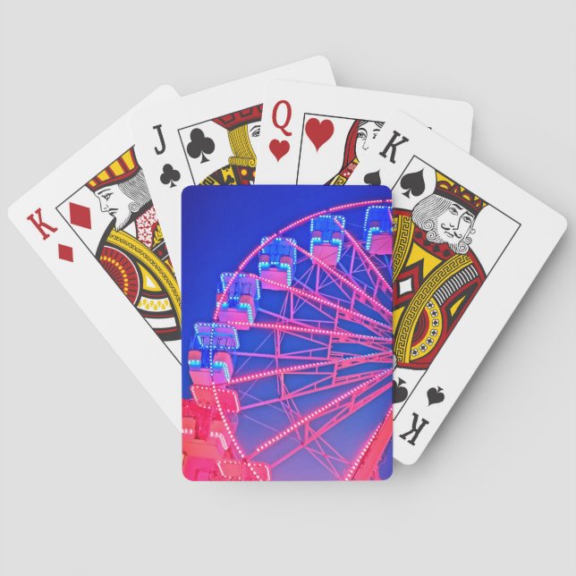 Blaues Riesenrad Spielkarten (Rückseite)