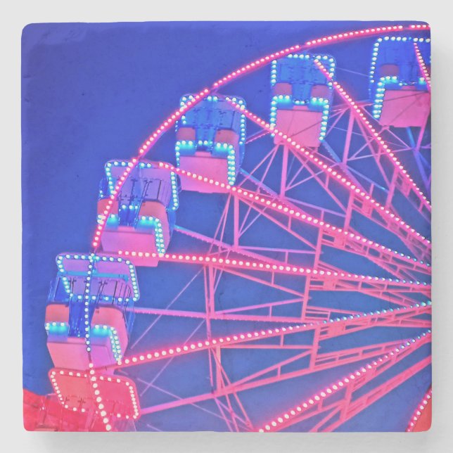 Blaues Riesenrad Steinuntersetzer (Vorderseite)