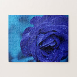 Blaues Rosen-Puzzlespiel