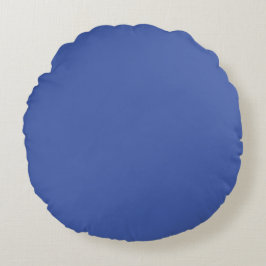 Blaues rundes Kissen (16")