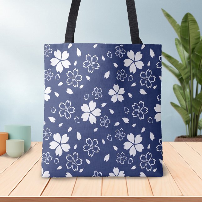Blaues Sakura-Muster Tasche (Von Creator hochgeladen)