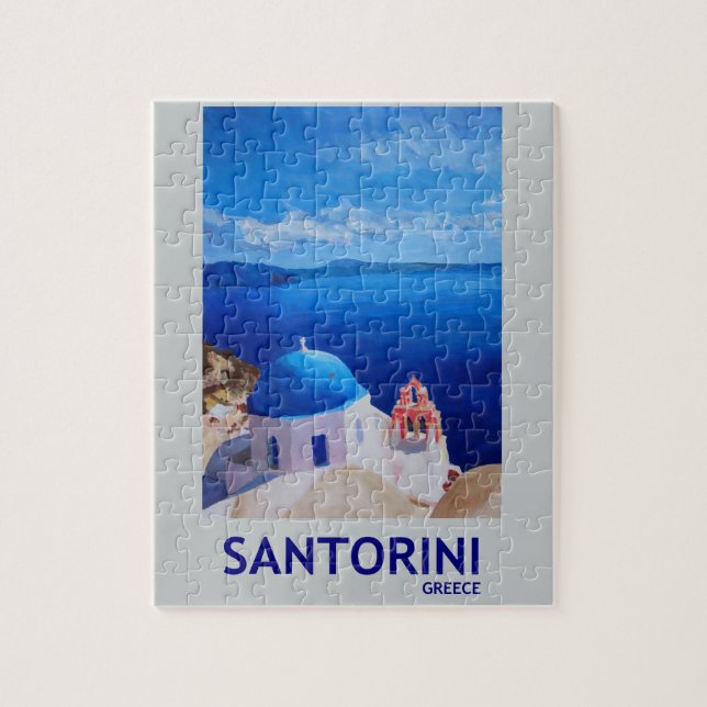 Blaues Santorini, Griechenland - Ansicht von Oia (Vertikal)